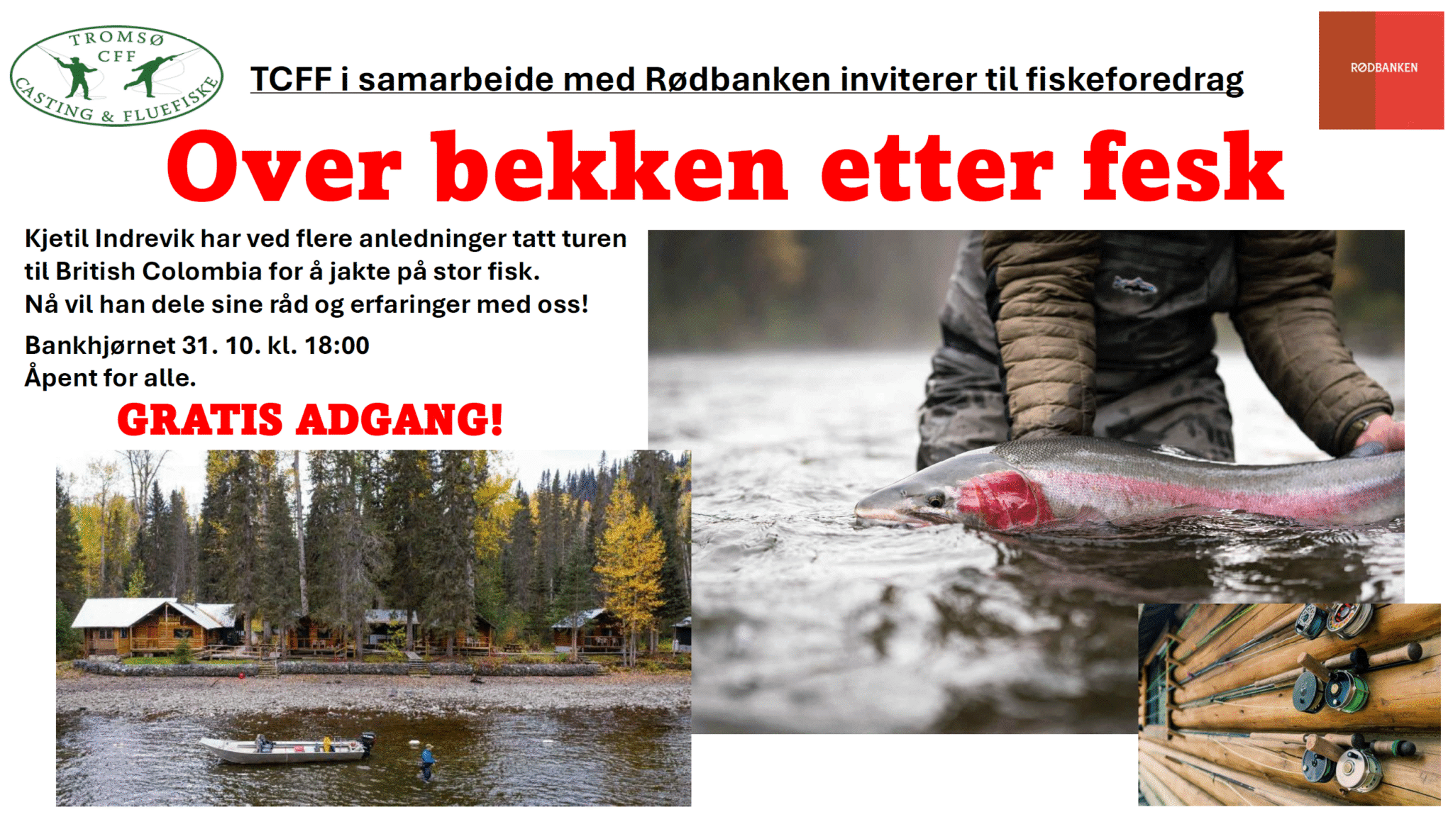 Gratis foredrag med Tromsø Casting -og Fluefiske