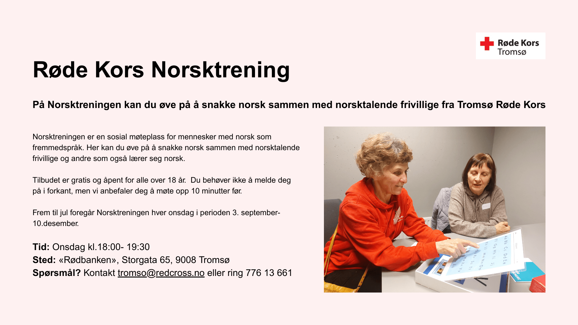 Norsktrening med Røde Kors