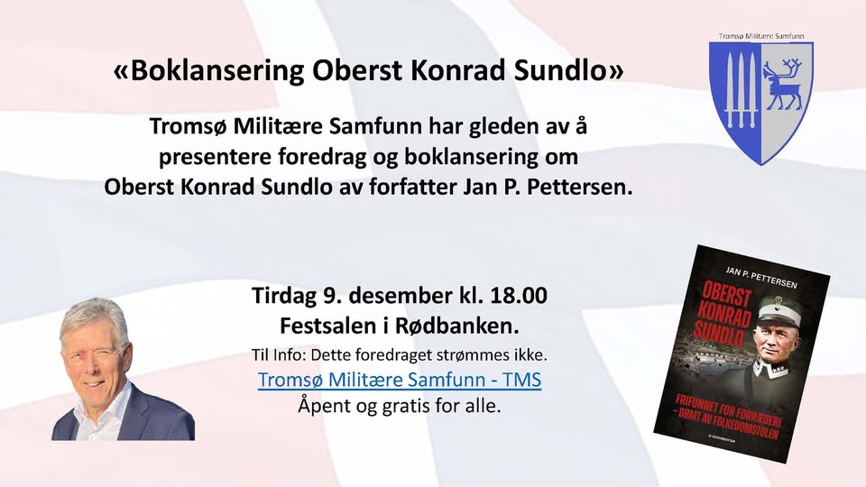 Boklansering Oberst Konrad Sundlo