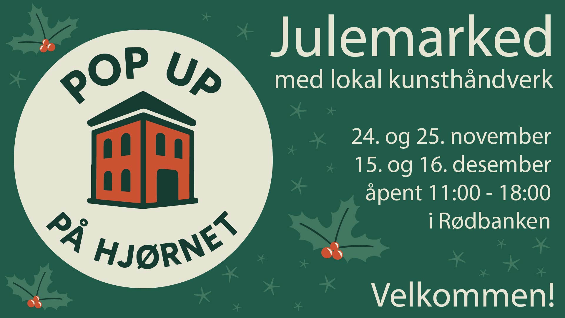 POP UP PÅ HJØRNET -julemarked