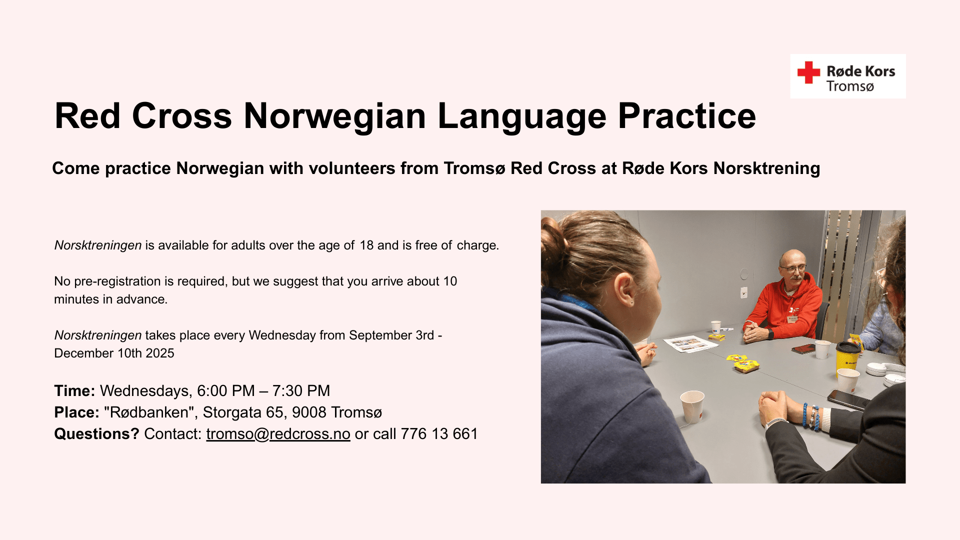 Norsktrening med Røde Kors