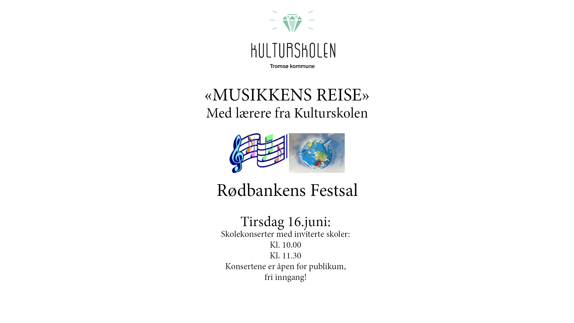 Musikkens reise – kulturskolens lærere har konsert!